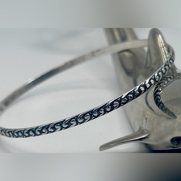 Vintage Sterling Silver Bangle by Beau Sterling - Picture 2 of 10